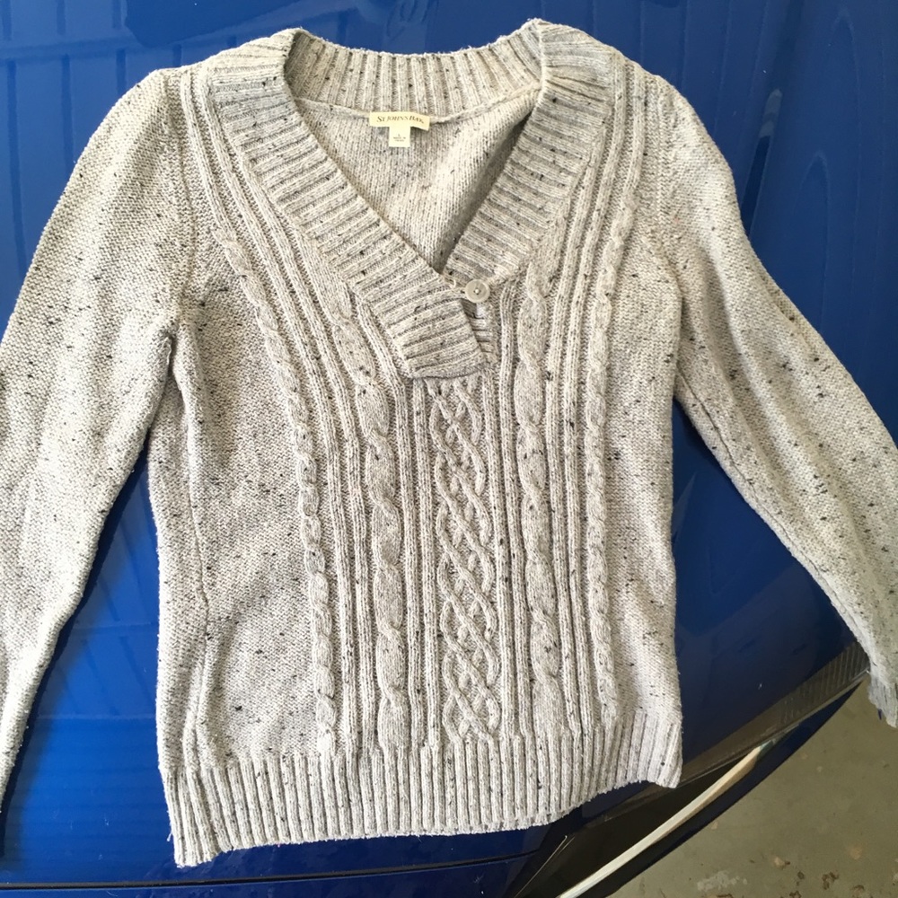 Large, St. John’s Bay, cable knit sweater.